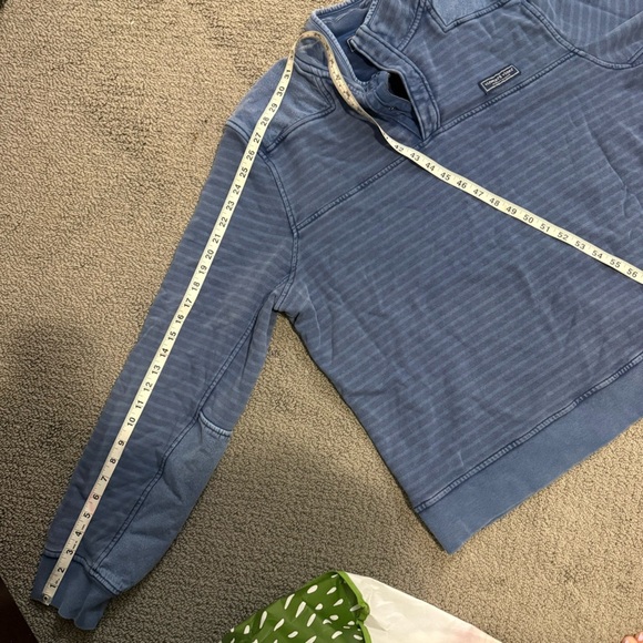 Vineyard Vines Sweater Blue Moonshine Woodhouse Striped Pullover Quarter Zip - Picture 16 of 16